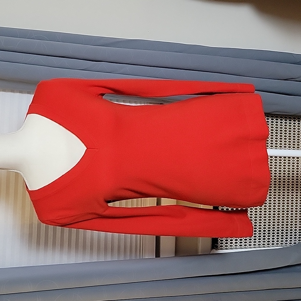 Banana Republic Red Sweater Extra Fine Merino Wool blend sz S